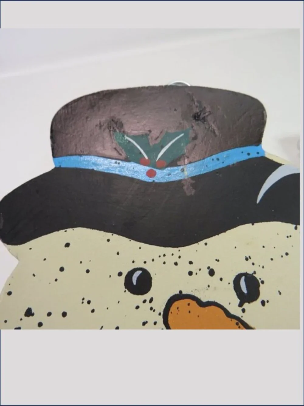 Vintage Wood Snowman Wall Tea Towel Holder Christmas Decor with Towels Set